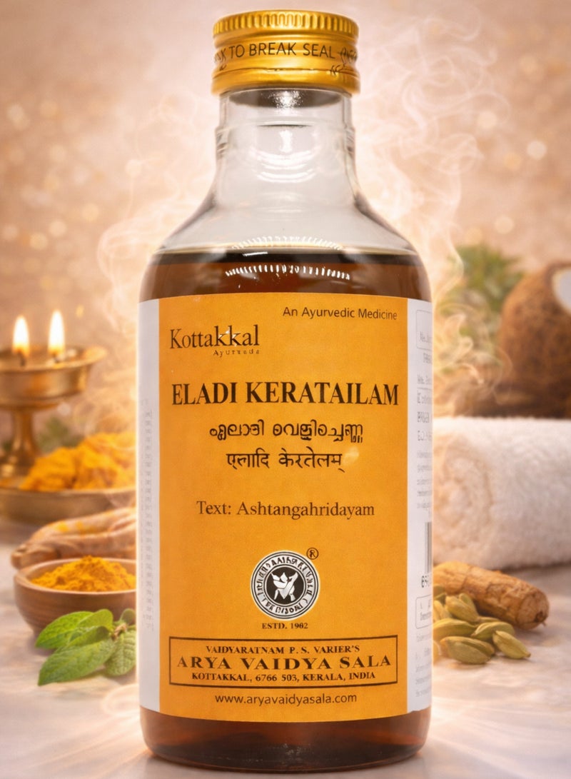 Kottakkal Ayurveda Eladi Kera Tailam | Classical Ayurvedic Herbal Oil for External Use | Wellness Massage Oil | Skin & Body Care Oil - Image 2